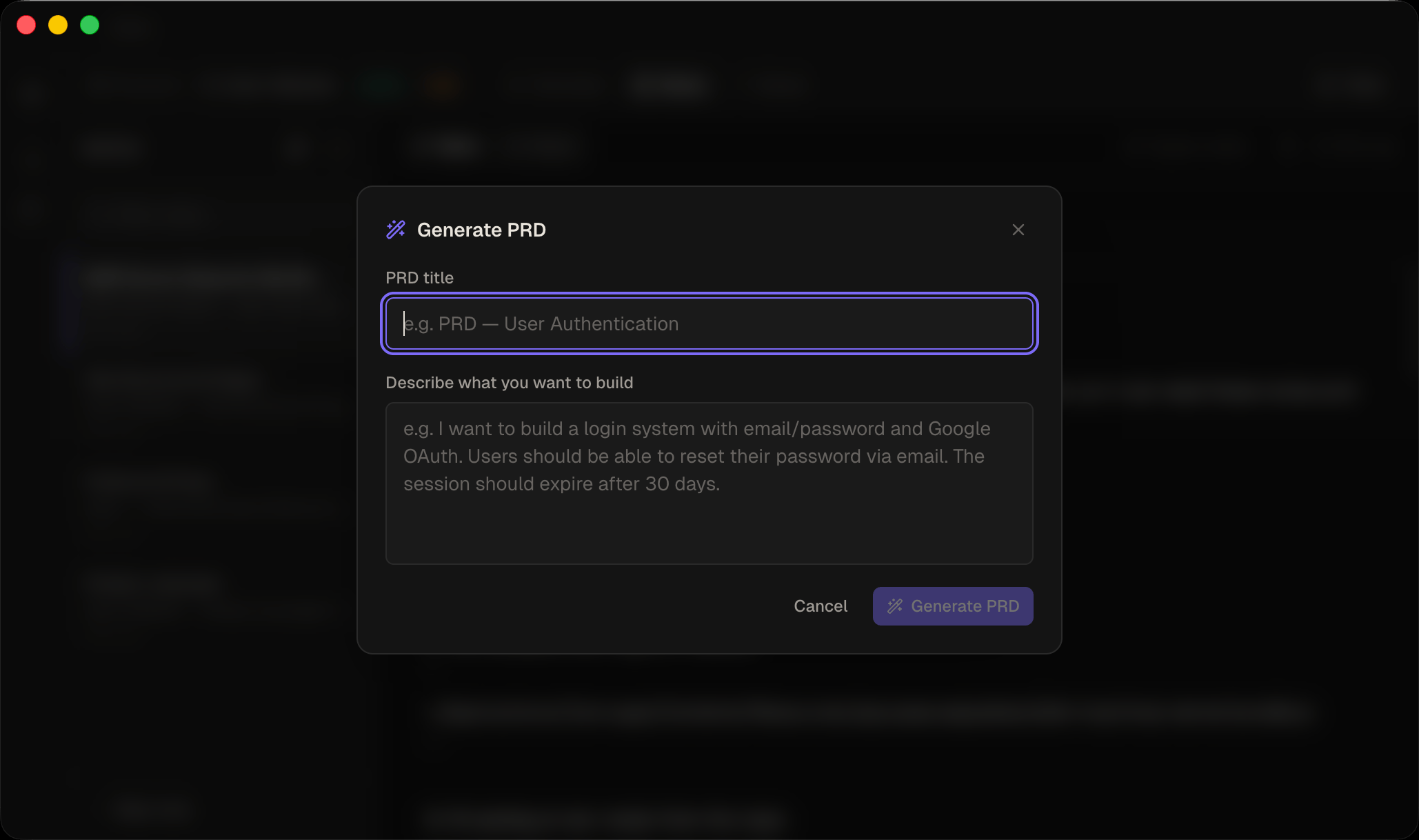 PRD Generator